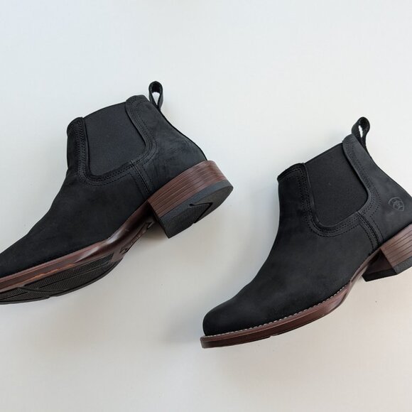 Ariat Men’s Booker Chelsea Round Toe Western Boot - Size 9 Wide (EE) - Den Black - Picture 4 of 7